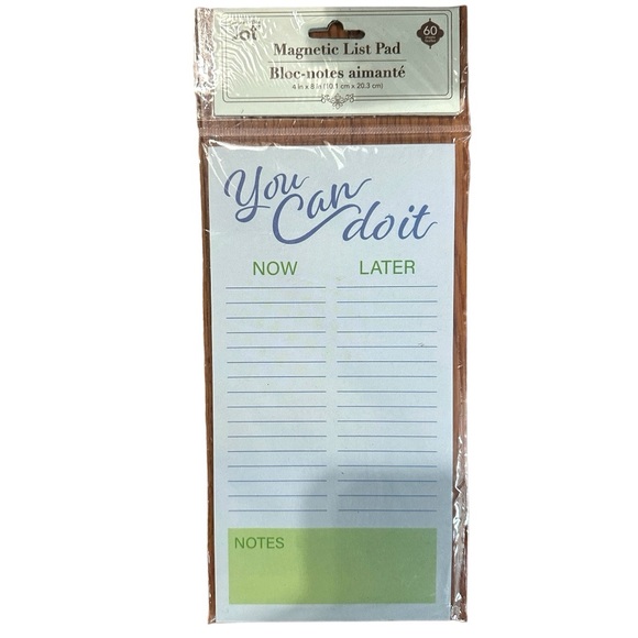 JOT You Can Do It Now & Later 4x8” Magnetic 60 pg To Do List Notepad NWT - Picture 3 of 8